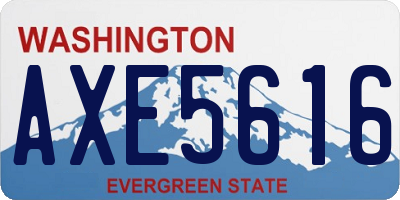 WA license plate AXE5616