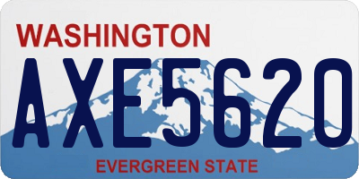 WA license plate AXE5620