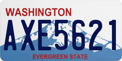 WA license plate AXE5621