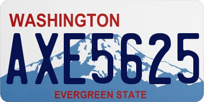 WA license plate AXE5625