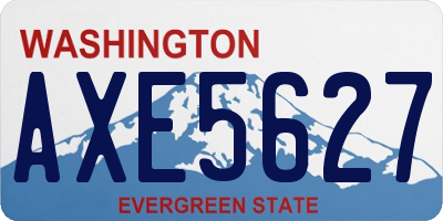 WA license plate AXE5627