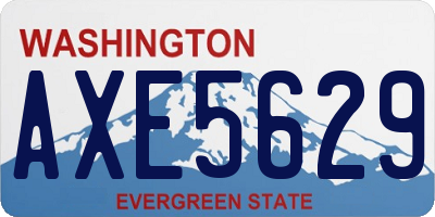 WA license plate AXE5629