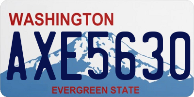 WA license plate AXE5630