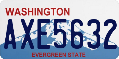 WA license plate AXE5632