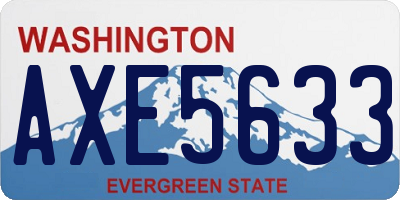 WA license plate AXE5633
