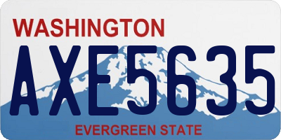 WA license plate AXE5635