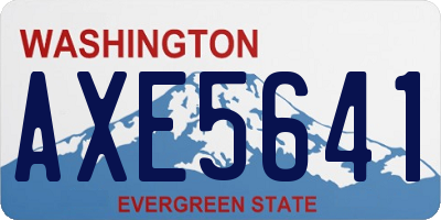 WA license plate AXE5641