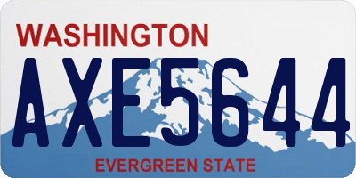 WA license plate AXE5644