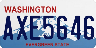 WA license plate AXE5646