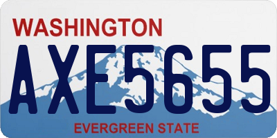 WA license plate AXE5655