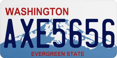 WA license plate AXE5656