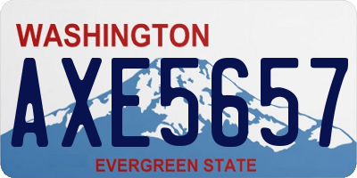 WA license plate AXE5657