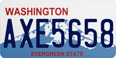 WA license plate AXE5658