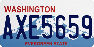 WA license plate AXE5659