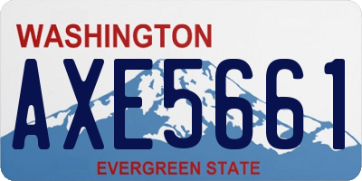 WA license plate AXE5661