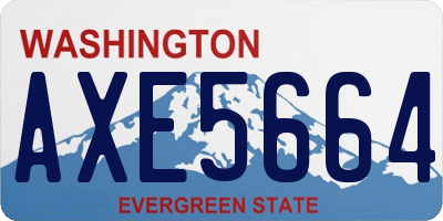 WA license plate AXE5664