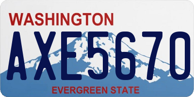 WA license plate AXE5670