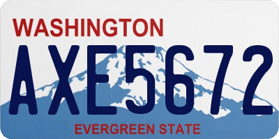 WA license plate AXE5672