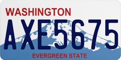WA license plate AXE5675