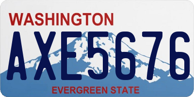 WA license plate AXE5676