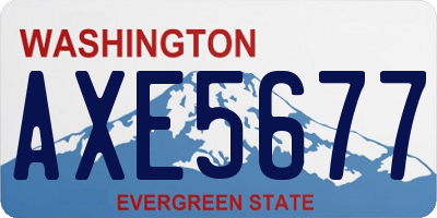 WA license plate AXE5677