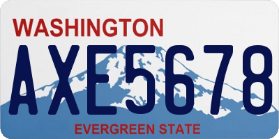 WA license plate AXE5678