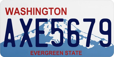 WA license plate AXE5679