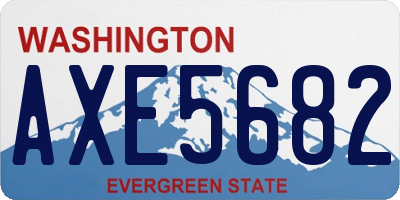 WA license plate AXE5682