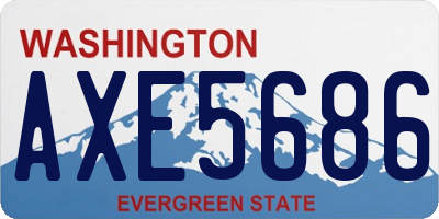 WA license plate AXE5686