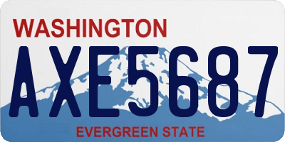 WA license plate AXE5687