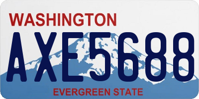 WA license plate AXE5688