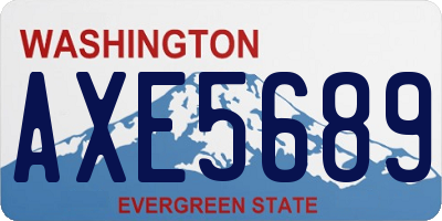 WA license plate AXE5689