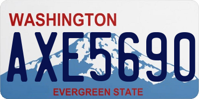 WA license plate AXE5690