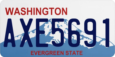 WA license plate AXE5691