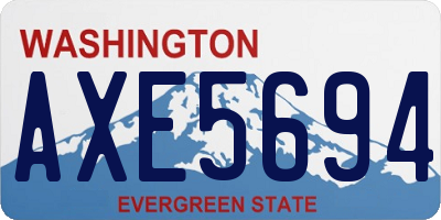 WA license plate AXE5694