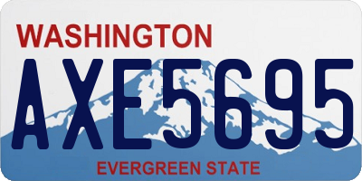 WA license plate AXE5695