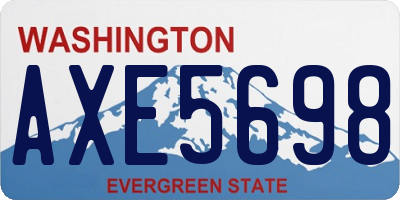 WA license plate AXE5698