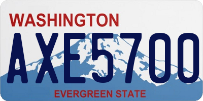 WA license plate AXE5700