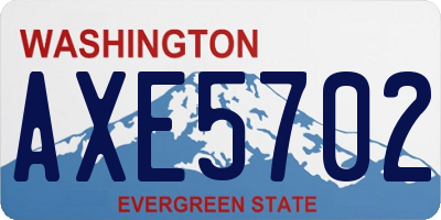 WA license plate AXE5702