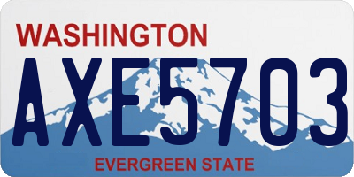 WA license plate AXE5703