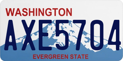 WA license plate AXE5704