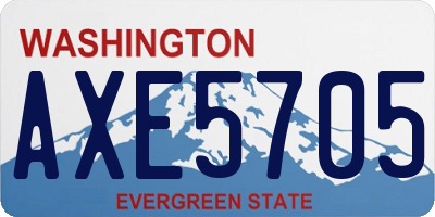 WA license plate AXE5705