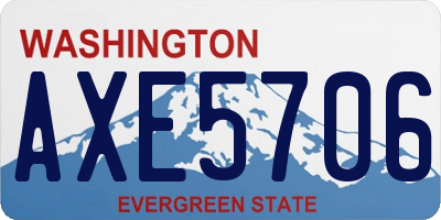 WA license plate AXE5706