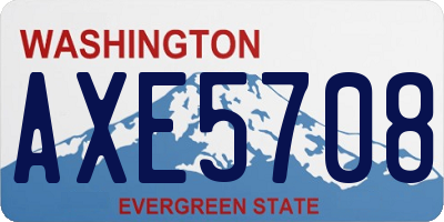 WA license plate AXE5708