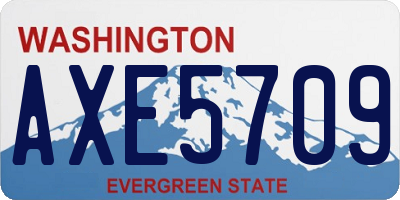 WA license plate AXE5709