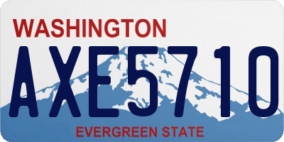 WA license plate AXE5710
