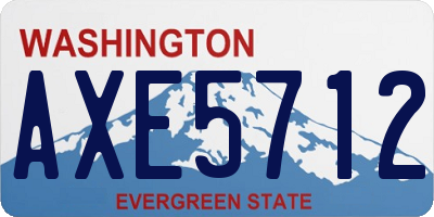 WA license plate AXE5712