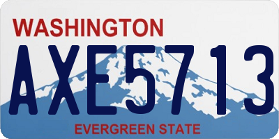 WA license plate AXE5713