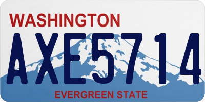 WA license plate AXE5714