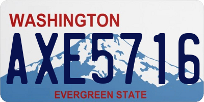 WA license plate AXE5716